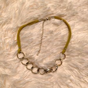 VJ Chunky Silver & Yellow Necklace